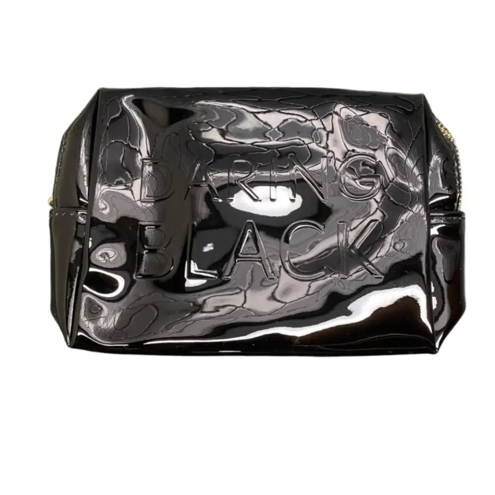 Yves Saint Laurent Black Patent Leather Cosmetic Pouch